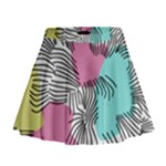 Lines Line Art Pastel Abstract Multicoloured Surfaces Art Mini Flare Skirt