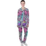 Lines Line Art Pastel Abstract Multicoloured Surfaces Art Casual Jacket and Pants Set