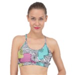 Lines Line Art Pastel Abstract Multicoloured Surfaces Art Basic Training Sports Bra