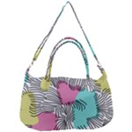 Lines Line Art Pastel Abstract Multicoloured Surfaces Art Removable Strap Handbag