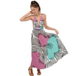 Lines Line Art Pastel Abstract Multicoloured Surfaces Art Backless Maxi Beach Dress