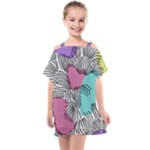 Lines Line Art Pastel Abstract Multicoloured Surfaces Art Kids  One Piece Chiffon Dress