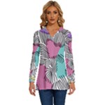 Lines Line Art Pastel Abstract Multicoloured Surfaces Art Long Sleeve Drawstring Hooded Top