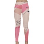 Pink Pattern Line Art Texture Minimalist Design Classic Yoga Leggings