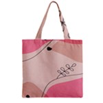 Pink Pattern Line Art Texture Minimalist Design Zipper Grocery Tote Bag