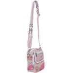 Pink Pattern Line Art Texture Minimalist Design Shoulder Strap Belt Bag