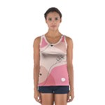 Pink Pattern Line Art Texture Minimalist Design Sport Tank Top 