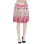 Pink Pattern Line Art Texture Minimalist Design Pleated Skirt