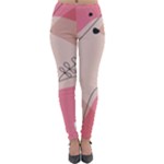 Pink Pattern Line Art Texture Minimalist Design Lightweight Velour Leggings