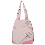 Pink Pattern Line Art Texture Minimalist Design Center Zip Backpack