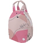Pink Pattern Line Art Texture Minimalist Design Travel Backpack