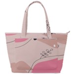 Pink Pattern Line Art Texture Minimalist Design Back Pocket Shoulder Bag 