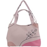 Pink Pattern Line Art Texture Minimalist Design Double Compartment Shoulder Bag