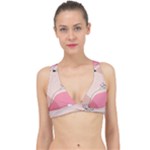 Pink Pattern Line Art Texture Minimalist Design Classic Banded Bikini Top