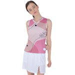 Pink Pattern Line Art Texture Minimalist Design Women s Sleeveless Sports Top