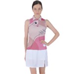 Pink Pattern Line Art Texture Minimalist Design Women s Sleeveless Polo T-Shirt