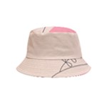 Pink Pattern Line Art Texture Minimalist Design Bucket Hat (Kids)