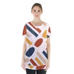 Boho Bohemian Style Design Minimalist Aesthetic Pattern Art Shapes Lines Skirt Hem Sports Top