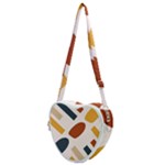 Boho Bohemian Style Design Minimalist Aesthetic Pattern Art Shapes Lines Heart Shoulder Bag