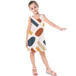 Boho Bohemian Style Design Minimalist Aesthetic Pattern Art Shapes Lines Kids  Sleeveless Dress
