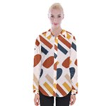 Boho Bohemian Style Design Minimalist Aesthetic Pattern Art Shapes Lines Womens Long Sleeve Shirt