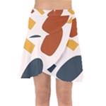 Boho Bohemian Style Design Minimalist Aesthetic Pattern Art Shapes Lines Wrap Front Skirt
