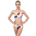Boho Bohemian Style Design Minimalist Aesthetic Pattern Art Shapes Lines Layered Top Bikini Set