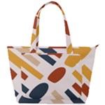 Boho Bohemian Style Design Minimalist Aesthetic Pattern Art Shapes Lines Back Pocket Shoulder Bag 
