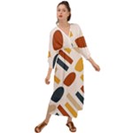 Boho Bohemian Style Design Minimalist Aesthetic Pattern Art Shapes Lines Grecian Style  Maxi Dress