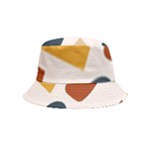 Boho Bohemian Style Design Minimalist Aesthetic Pattern Art Shapes Lines Inside Out Bucket Hat (Kids)