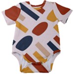 Boho Bohemian Style Design Minimalist Aesthetic Pattern Art Shapes Lines Baby Short Sleeve Bodysuit