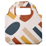 Boho Bohemian Style Design Minimalist Aesthetic Pattern Art Shapes Lines Premium Foldable Grocery Recycle Bag