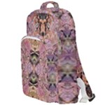 Pink on brown Double Compartment Backpack