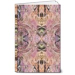 Pink on brown 8  x 10  Hardcover Notebook