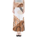 Bohemian Digital Minimalist Boho Style Geometric Abstract Art Full Length Maxi Skirt
