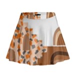 Bohemian Digital Minimalist Boho Style Geometric Abstract Art Mini Flare Skirt