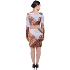Long Sleeve Crop Top & Bodycon Skirt Set 