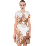Bohemian Digital Minimalist Boho Style Geometric Abstract Art Adorable in Chiffon Dress