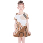 Bohemian Digital Minimalist Boho Style Geometric Abstract Art Kids  Simple Cotton Dress