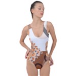 Bohemian Digital Minimalist Boho Style Geometric Abstract Art Side Cut Out Swimsuit