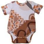 Bohemian Digital Minimalist Boho Style Geometric Abstract Art Baby Short Sleeve Bodysuit