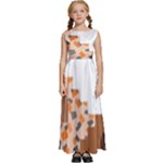 Bohemian Digital Minimalist Boho Style Geometric Abstract Art Kids  Satin Sleeveless Maxi Dress