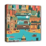 City Painting Town Urban Artwork Mini Canvas 8  x 8  (Stretched)