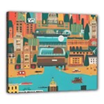 City Painting Town Urban Artwork Canvas 24  x 20  (Stretched)