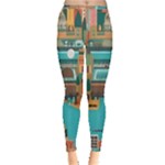 City Painting Town Urban Artwork Inside Out Leggings