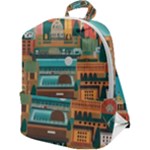 City Painting Town Urban Artwork Zip Up Backpack