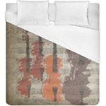 Music Notes Score Song Melody Classic Classical Vintage Violin Viola Cello Bass Duvet Cover (King Size)