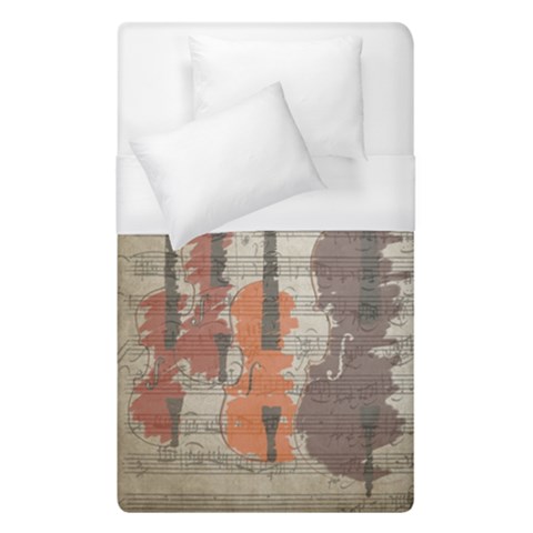 Music Notes Score Song Melody Classic Classical Vintage Violin Viola Cello Bass Duvet Cover (Single Size) from UrbanLoad.com