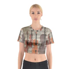 Music Notes Score Song Melody Classic Classical Vintage Violin Viola Cello Bass Cotton Crop Top from UrbanLoad.com