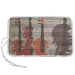 Music Notes Score Song Melody Classic Classical Vintage Violin Viola Cello Bass Pen Storage Case (M)